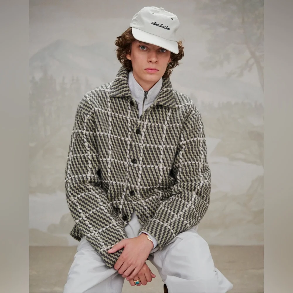 NEW AIME LEON DORE Embroidered Script Sport nylon 6 panel Hat cap silver Burch